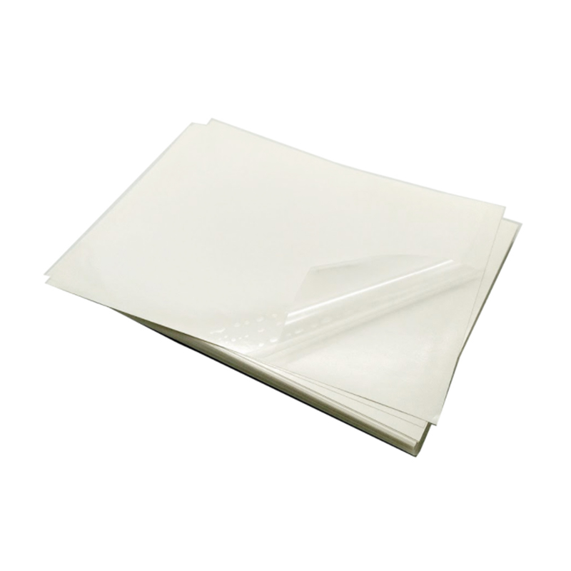 Pellicola in PET trasparente da 36um/Colla rimovibile/Fodera in glassine bianca da 60 g