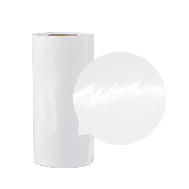 Vinile Yupo PP bianco opaco da 75 um/adesivo a solvente/liner in glassine bianco da 60 g