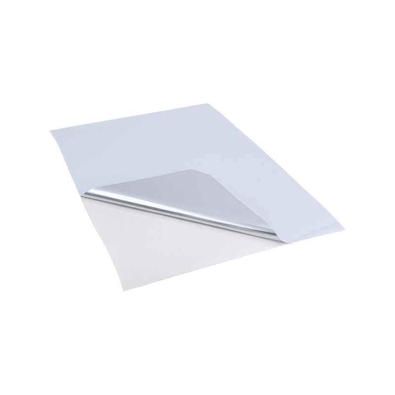 Adesivo in carta adesiva per pneumatici con pellicola in PET alluminata bianca brillante da 25um 