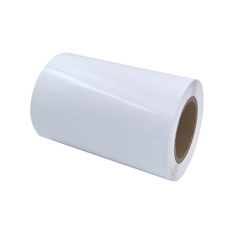 Adesivo in carta adesiva per pneumatici con pellicola in PET alluminata bianca brillante da 25um 