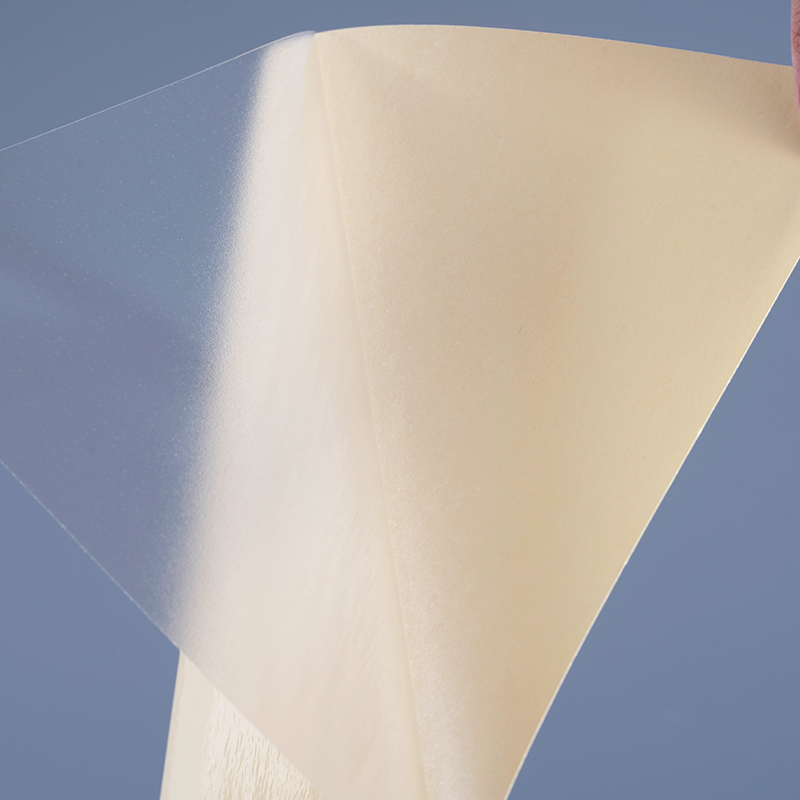 Rotolo Jumbo di etichette autoadesive in vinile con pellicola in poliestere autoadesiva trasparente da 50 mic