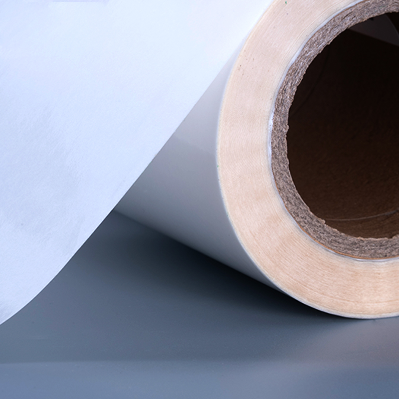 Rotolo Jumbo di etichette autoadesive in vinile con pellicola in poliestere autoadesiva trasparente da 50 mic