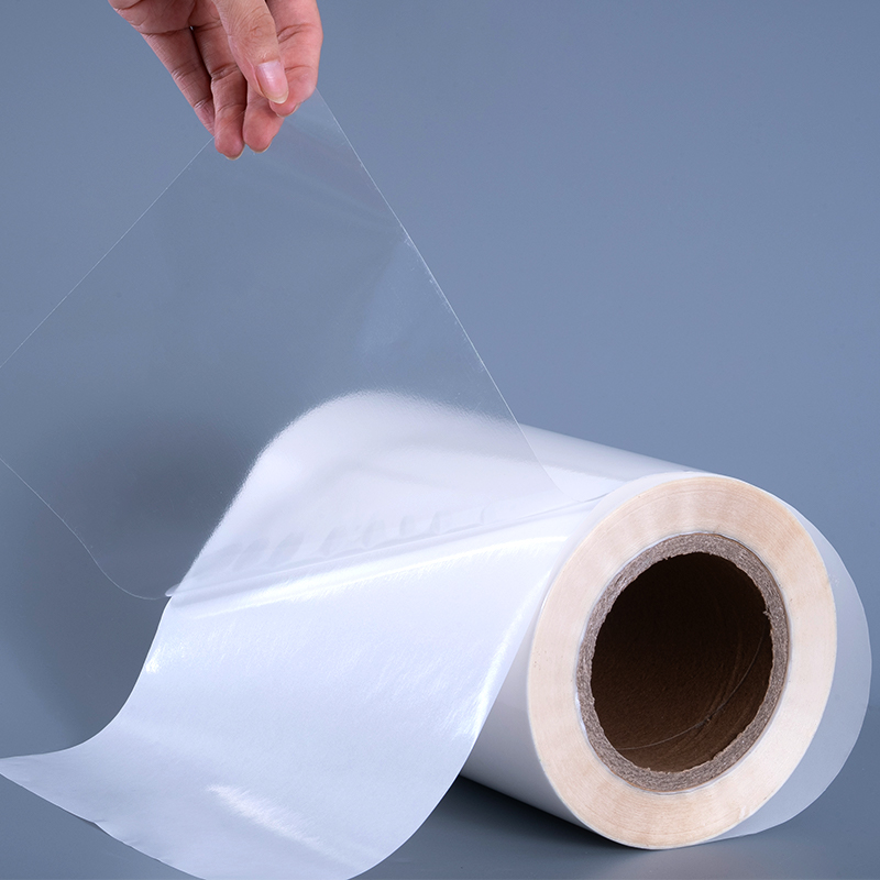 Rotolo Jumbo di etichette autoadesive in vinile con pellicola in poliestere autoadesiva trasparente da 50 mic