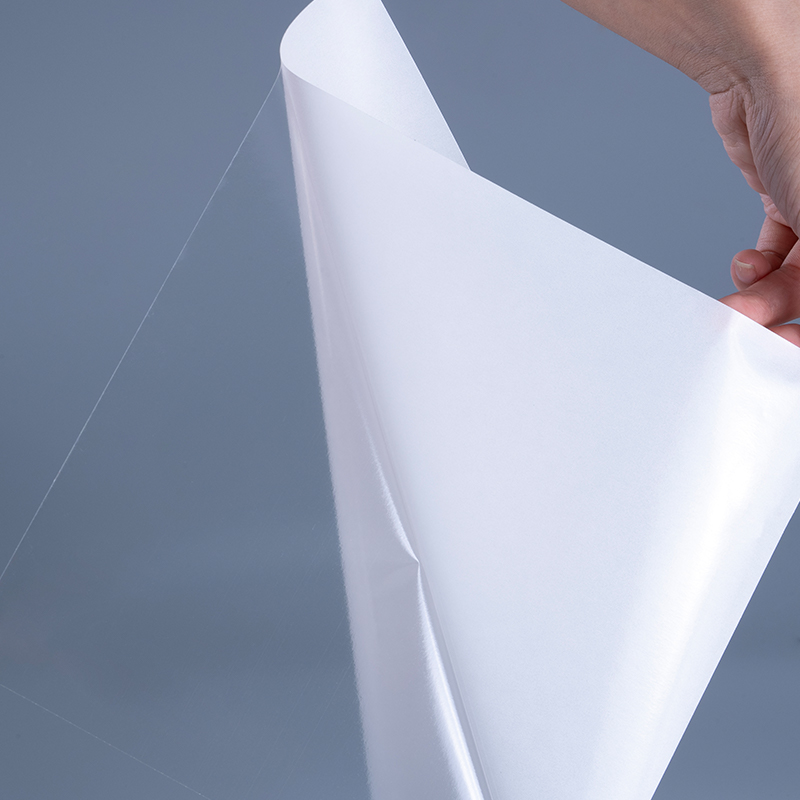 Rotolo Jumbo di etichette autoadesive in vinile con pellicola in poliestere autoadesiva trasparente da 50 mic