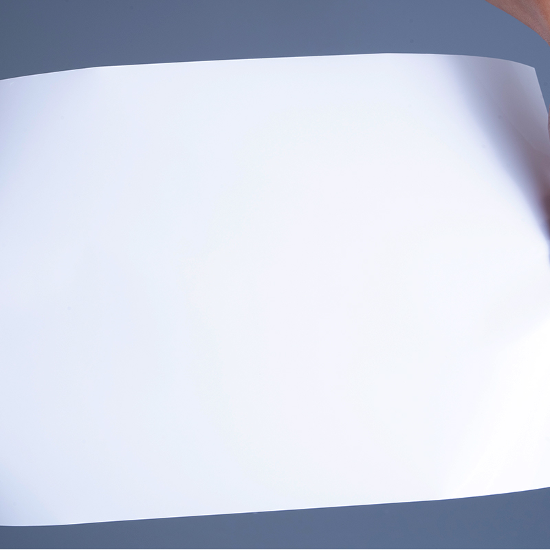 Materiali per etichette in pellicola vinilica PET lucida da 25 mic con rotolo jumbo adesivo acrilico per stampa a getto d'inchiostro