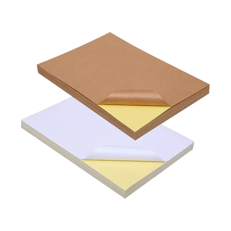 Carta Kraft autoadesiva da 85 g/m² con colla acrilica e rivestimento giallo