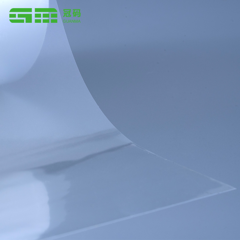 Rotolo Jumbo in PP autoadesivo trasparente da 50 micrometri con adesivo permanente