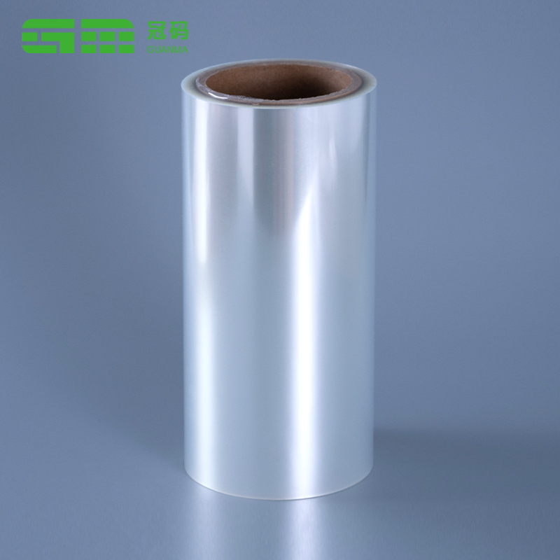 Rotolo Jumbo in PP autoadesivo trasparente da 50 micrometri con rivestimento in PET trasparente