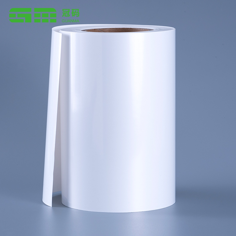 Rotolo Jumbo di carta per etichette autoadesive in PP bianco lucido da 60 mic con adesivo rimovibile
